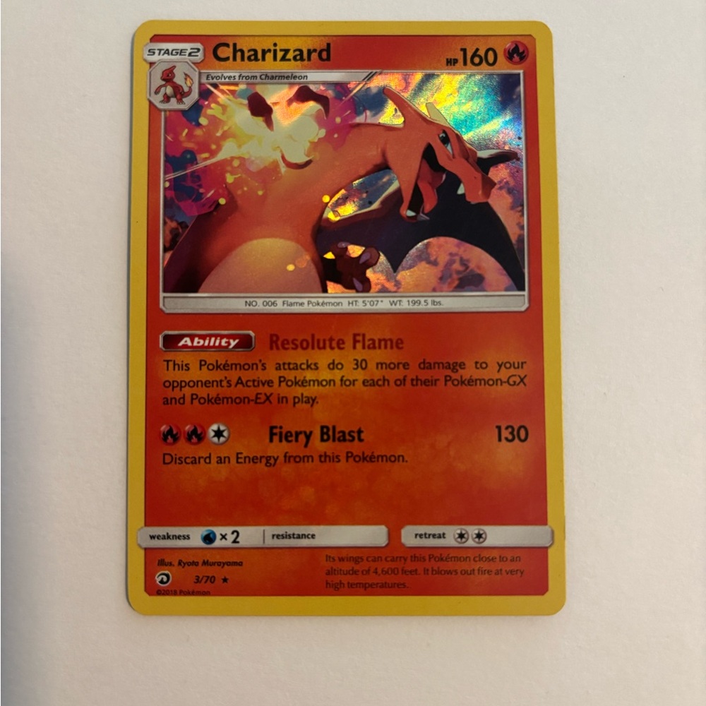 Pokemon Charizard Card - Red and Orange